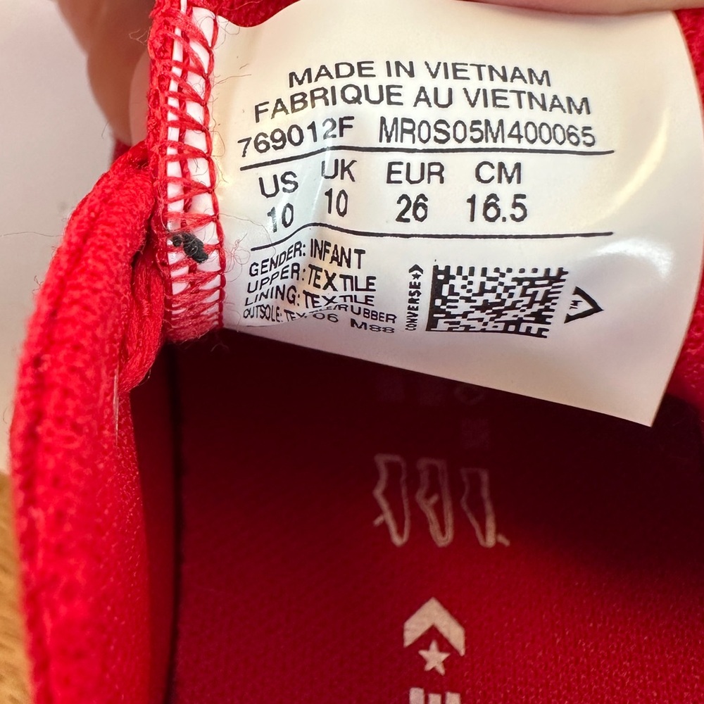Converse Kids Red Sneakers - Picture 6 of 6